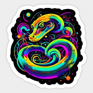 Colorful snake pop art Sticker